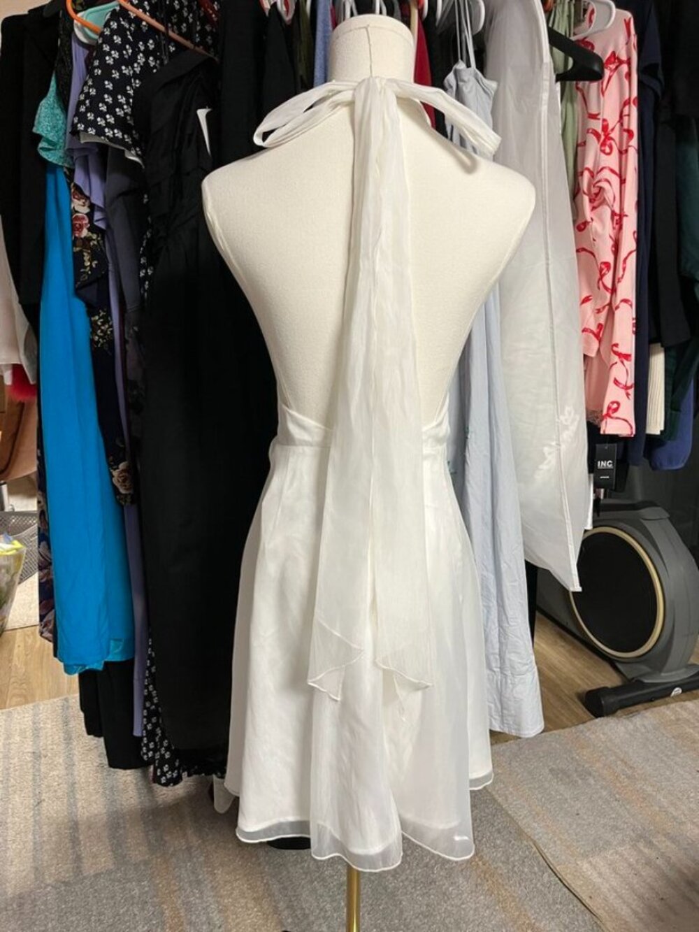Petal & Pup Anya Tulle Halter Minidress White NWT 14 - Picture 4 of 7